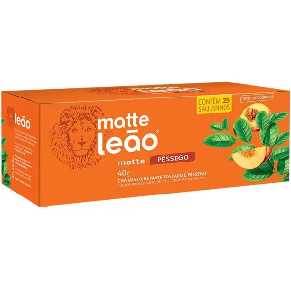 Matte Leao Cha Natural C/Pessego 1.40oz