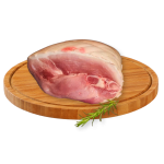 Bone-in skin-on pork leg